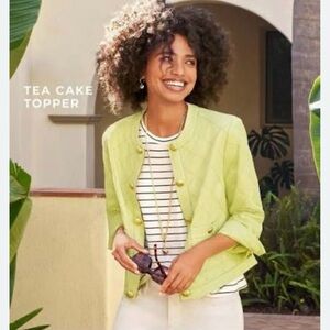 Cabi Tea Cake Topper Light Green Jacket Med